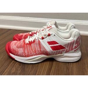 Babolat Propulse Blast AC Women Tennis Pickleball Shoes White Red Sz 8.5